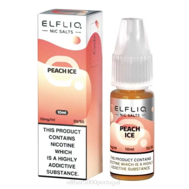 sais elfbar elfliq nic - gelo de pêssego - 10ml-10 mg/ml | ELFBAR Lisboa J8BD185