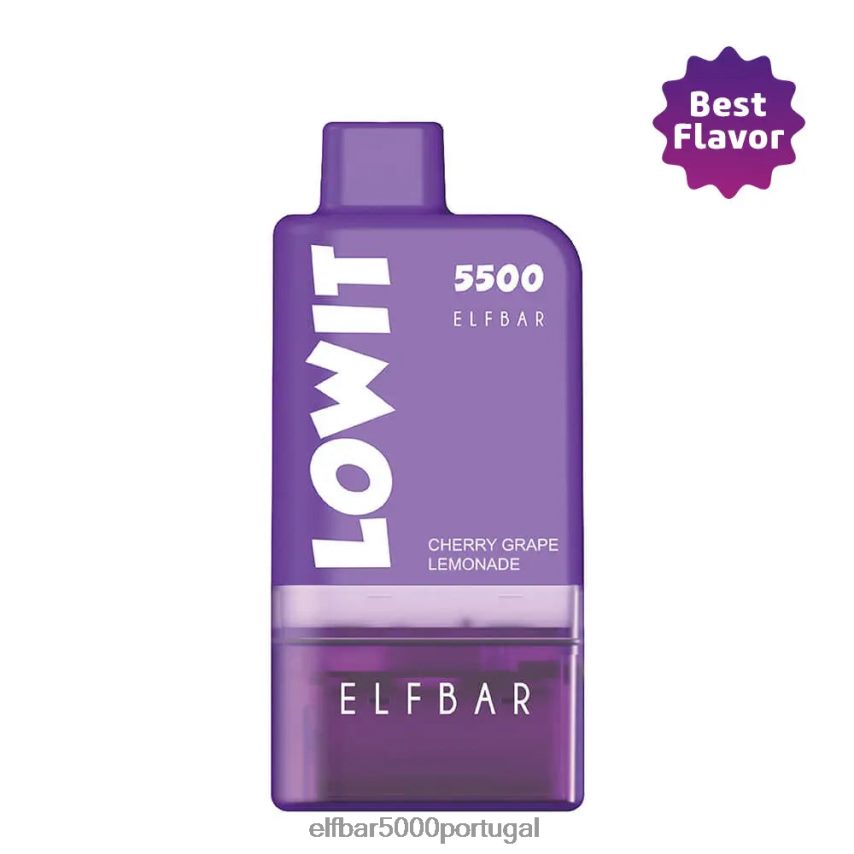 ELFBAR kit de cápsulas pré-preenchidas lowit 5500 2%nic limonada de uva cereja vagem de limonada de uva cereja + bateria roxa 44FF8Z135 | ELF BAR 4000 Portugal