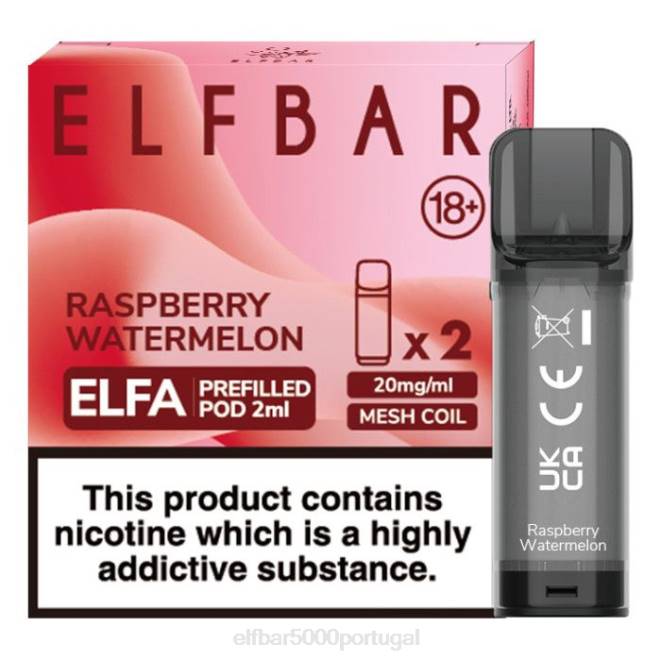 cápsula pré-cheia elfbar elfa - 2ml - 20mg (2 embalagens) | ELF BAR Comprar J8BD122 melancia de framboesa