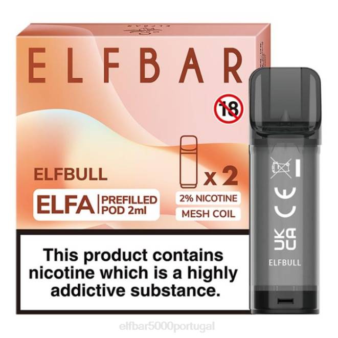 cápsula pré-cheia elfbar elfa - 2ml - 20mg (2 embalagens) | ELF BAR Preço J8BD128 touro elfo