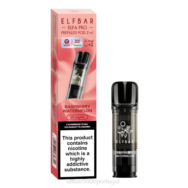 elfbar elfa pro cápsulas pré-cheias - 20 mg - 2 unidades | ELFBAR Lisbon J8BD90 melancia de framboesa