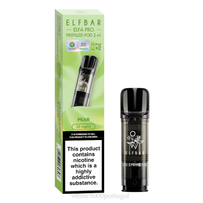 elfbar elfa pro cápsulas pré-cheias - 20 mg - 2 unidades | ELF BAR 5000 Portugal J8BD91 pera