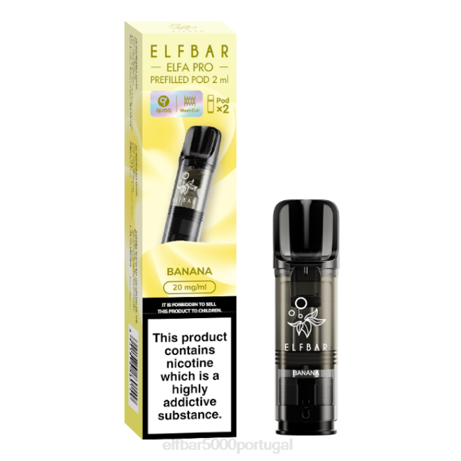 elfbar elfa pro cápsulas pré-cheias - 20 mg - 2 unidades | ELF BAR Portugal J8BD78 banana