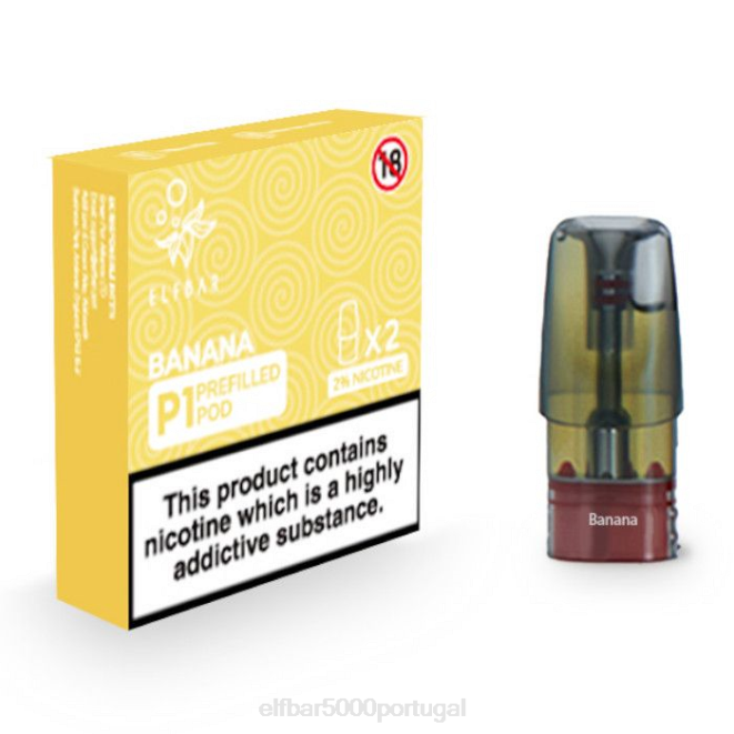 elfbar mate 500 p1 cápsulas pré-cheias - 20 mg (2 embalagens) | ELFBAR Loja J8BD143 banana