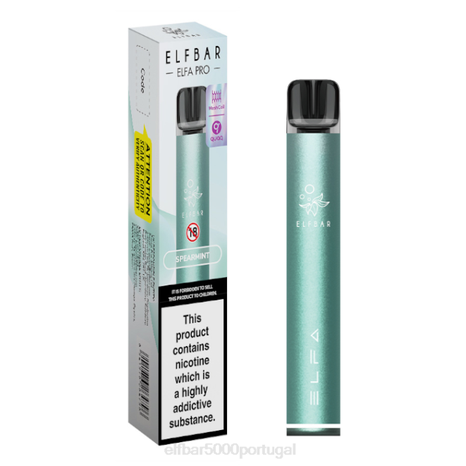 kit elfbar elfa pro pod - recarregável | ELFBAR Lisboa J8BD77 vagem pré-cheia crepúsculo ciano + hortelã