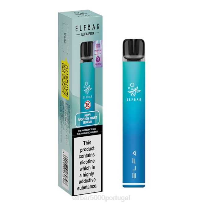 kit elfbar elfa pro pod - recarregável | ELF BAR 600 Portugal J8BD66 aurora blue + vagem pré-cheia de kiwi e maracujá