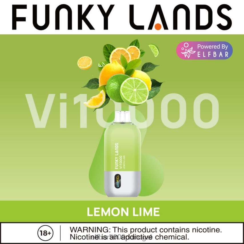 ELFBAR Funky Lands Melhor Sabor Vape Descartável Vi10000 Série Iced limão 44FF8Z153 | ELF BAR 4000 Portugal