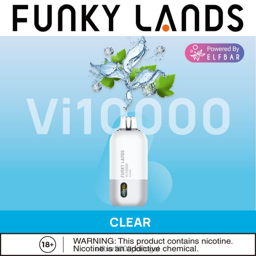 ELFBAR Funky Lands vape descartável vi10000 puffs claro 44FF8Z169 | ELF BAR Portugal Preço