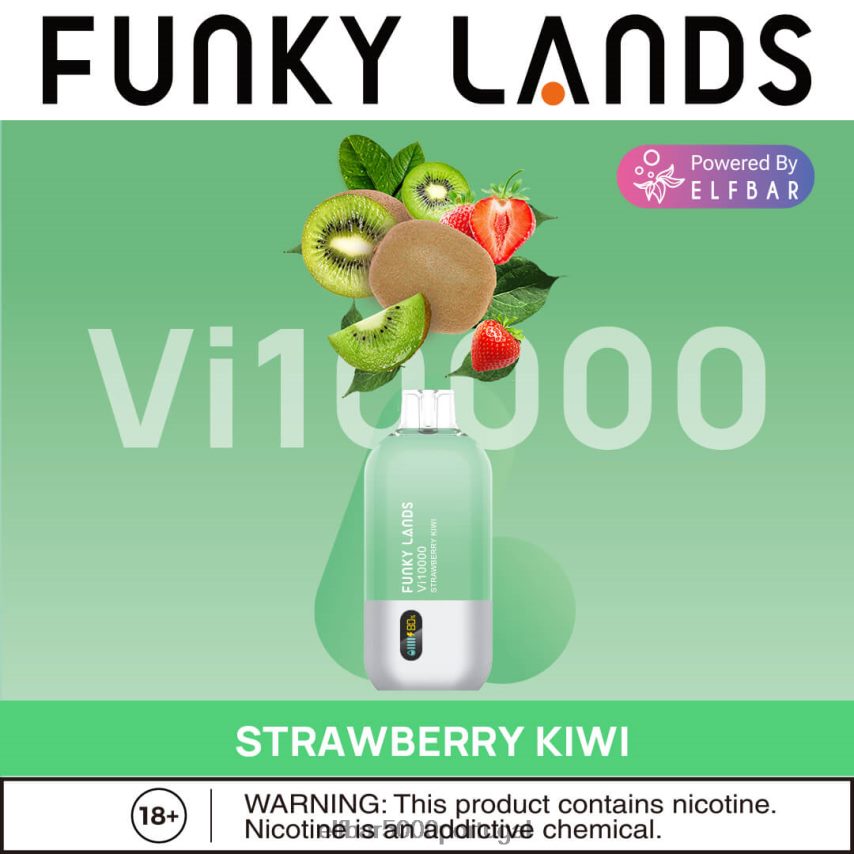 ELFBAR Funky Lands vape descartável vi10000 puffs kiwi morango 44FF8Z161 | ELFBAR Loja