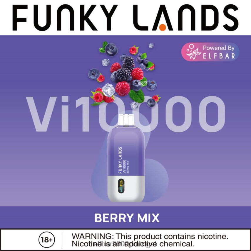 ELFBAR Funky Lands vape descartável vi10000 puffs mistura de frutas vermelhas 44FF8Z159 | ELF BAR 5000 Preço