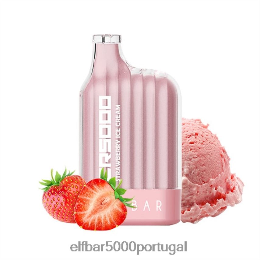 ELFBAR cr5000 vape descartável 5000 baforadas sorvete de morango 44FF8Z32 | ELF BAR Comprar