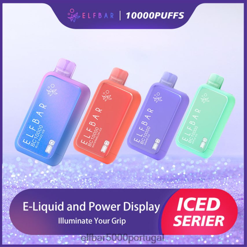 ELFBAR melhor sabor descartável vape bc10000 ice series gelo azul 44FF8Z1 | ELF BAR 5000 Portugal