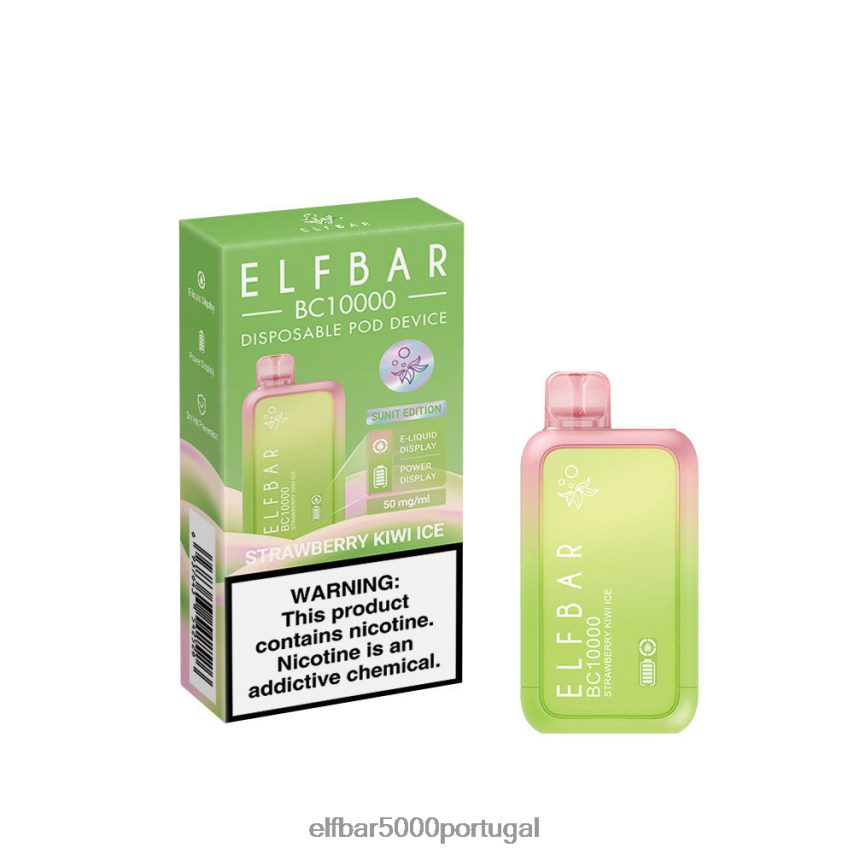 ELFBAR melhor sabor descartável vape bc10000 ice series gelo de morango e kiwi 44FF8Z2 | ELF BAR Preço