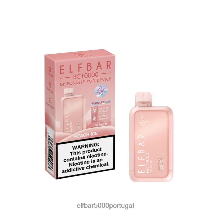 ELFBAR melhor sabor descartável vape bc10000 ice series gelo de pêssego 44FF8Z7 | ELF BAR Portugal Preço