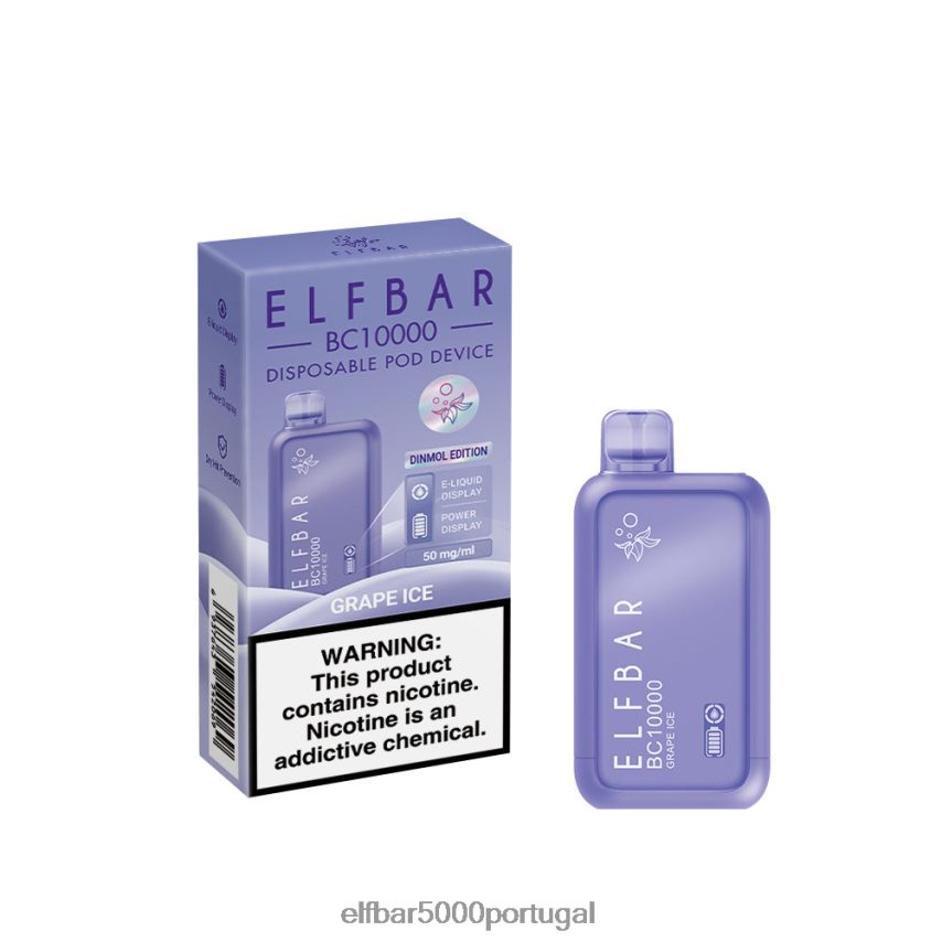 ELFBAR melhor sabor descartável vape bc10000 ice series gelo de uva 44FF8Z6 | ELF BAR Portugal