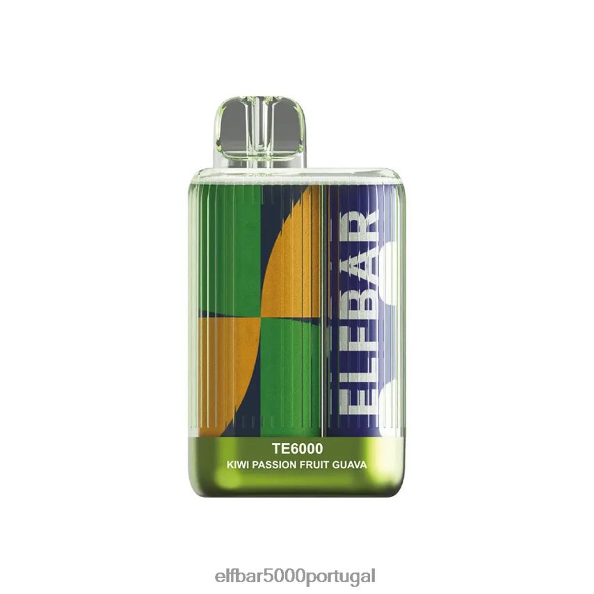 ELFBAR vape descartável te6000 sopros kiwi maracujá goiaba 44FF8Z84 | ELF BAR 600 Portugal