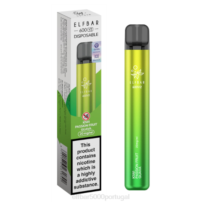 vaporizador descartável elfbar 600v2 - 20mg | ELF BAR 600 Portugal J8BD12 kiwi maracujá goiaba